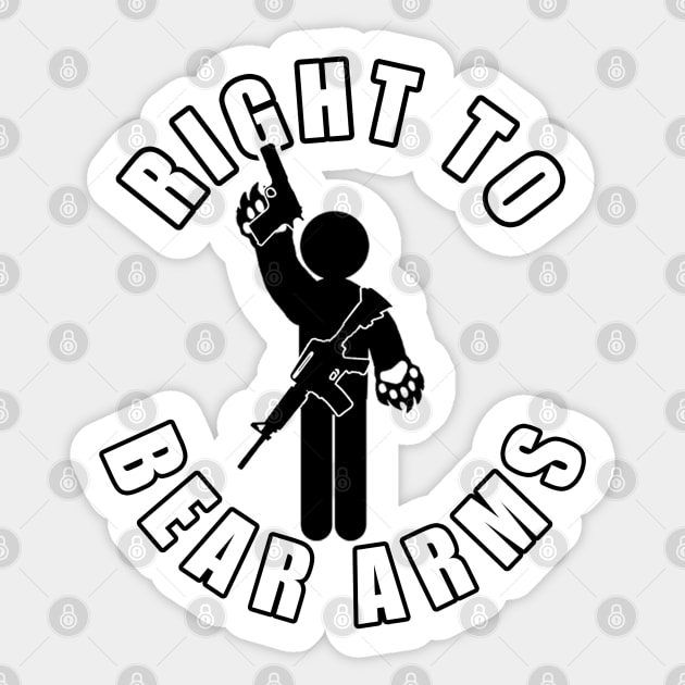 Right to Bear Arms Sticker by  The best hard hat stickers 